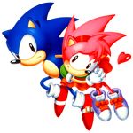  amy_rose black_eyes blue_fur clothing footwear fur hedgehog mammal official_art pink_fur shoes skirt sonic_(series) sonic_cd sonic_the_hedgehog 