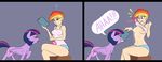 2015 areola big_breasts breasts captainpudgemuffin equine erect_nipples female feral friendship_is_magic horn human humanized mammal my_little_pony nipples rainbow_dash_(mlp) twilight_sparkle_(mlp) winged_unicorn wings 