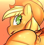  2015 anus applejack_(mlp) blush butt close-up equine friendship_is_magic looking_at_viewer looking_back mammal murderousart my_little_pony presenting solo 