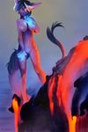  aboywithscales breasts dragon female horn lava nude pussy solo 