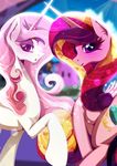  2015 cute equine female feral fleur_dis_lee_(mlp) friendship_is_magic horn mammal my_little_pony princess_cadance_(mlp) rariedash smile unicorn winged_unicorn wings 