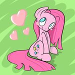  &lt;3 big_eyes blue_eyes cute cutie_mark equine female friendship_is_magic fur green_background hair horse mammal mustang-blaze my_little_pony no_pupils pink_fur pink_hair pinkamena_(mlp) pinkie_pie_(mlp) plain_background pony sitting smile solo 