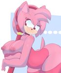  2015 amy_rose anthro areola big_breasts breasts erect_nipples female hedgehog imagoic mammal nipples solo sonic_(series) 