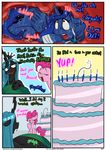  ball_gag blue_hair cake candle changeling comic cutie_mark dialogue earth_pony english_text equine eyes_closed female feral food friendship_is_magic gag hair horn horse internal long_hair mammal my_little_pony open_mouth pink_hair pinkie_pie_(mlp) pony princess_luna_(mlp) queen_chrysalis_(mlp) shrabby text winged_unicorn wings 