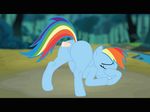  2015 anal anal_penetration animated anus butt equine female friendship_is_magic hair mammal multicolored_hair my_little_pony pegasus penetration penis pussy rainbow_dash_(mlp) rainbow_hair sex teeth wings 