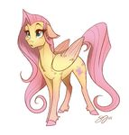  2015 blue_eyes cutie_mark equine famosity female fluttershy_(mlp) friendship_is_magic hair looking_up mammal my_little_pony pegasus pink_hair plain_background portrait solo white_background wings 