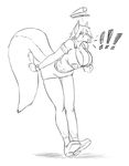  ! anthro big_breasts breasts canine cleavage clothed clothing female footwear hair jen_(jindragowolf) jindragowolf mammal police_hat police_uniform shoes solo watch whistle wolf 