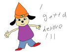  2015 anthro canine clothing dog male mammal parappa parappa_the_rapper smile solo video_games 