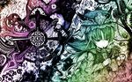  abstract flower hat koohee rod_of_remorse shiki_eiki solo spider_lily touhou wallpaper wheel 