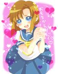  bad_id bad_pixiv_id heart higurashi_no_naku_koro_ni hoe_satsuki ryuuguu_rena short_hair solo sparkle take_it_home 