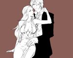  1boy 1girl breasts capcom cleavage couple dante dante_(devil_may_cry) devil_may_cry dress formal npn suit trish trish_(devil_may_cry) 