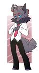  2015 anthro canine caninelove fox mammal necktie nintendo pok&eacute;mon solo video_games zeph_boone zorua 