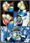  blush box_xod clothing comic cute erection japanese_text kirby_(series) magolor male masturbation nintendo penis solo text translation_request video_games 