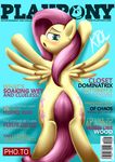  cover english_text equine female feral fluttershy_(mlp) friendship_is_magic magazine_cover mammal my_little_pony pegasus pshyzo solo text wings 