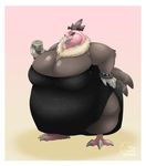  anthro anthrofied avian big_breasts biglovealicia bird breasts clothed clothing dress female looking_at_viewer mandibuzz money nintendo obese overweight pok&eacute;mon standing video_games voluptuous vulture 