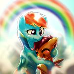  2015 behind-space cute equine female feral friendship_is_magic mammal my_little_pony pegasus rainbow_dash_(mlp) scootaloo_(mlp) wings 