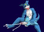  abs anthro anthrofied cum cumshot digimon duo erection eyes_closed handjob humanoid_penis kittikary looking_pleasured male male/male nude orgasm penis scar sitting size_difference spread_legs spreading tongue tongue_out veemon 