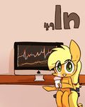  2015 apple_inc. applejack_(mlp) computer cup equine female friendship_is_magic horse indium joycall3 macintosh mammal monitor my_little_pony pony sitting steam 