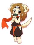  brown_eyes brown_hair cat cream_fur cute feline female fur hair kemono kunoichi long_hair mammal ninja ukan_muri 