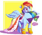  2015 blush clothing cutie_mark equine female feral friendship_is_magic hair mammal multicolored_hair my_little_pony open_mouth pegasus rainbow_dash_(mlp) rainbow_hair sirmasterdufel solo sweat wings 