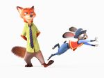  anthro canine character_from_animated_feature_film clothing disney female fox judy_hopps lagomorph male mammal nick_wilde rabbit zootopia 