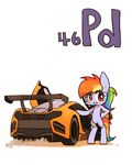  2015 car equine female friendship_is_magic hair joycall3 mammal multicolored_hair my_little_pony palladium pegasus rainbow_dash_(mlp) rainbow_hair solo sports_car wings 