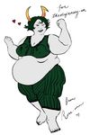  alien belly big_belly chubby grey_skin homestuck kanaya_maryam ms_paint_adventures obese overweight troll xeno 
