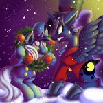  &lt;3 angry christmas cutie_mark digital_media_(artwork) duo equine female female/female friendship_is_magic holidays horn mammal my_little_pony pac-man pac-man_(series) plain_background snow tagme unicorn what winged_unicorn wings 