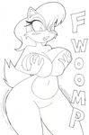  anthro areola big_breasts breasts chipmunk erect_nipples female huge_breasts mammal nipples nude rodent sally_acorn snurbles solo sonic_(series) 