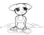  anthro breasts cat clothed clothing feline female fur katia_managan khajiit mammal monochrome navel plain_background prequel samuriolu sketch the_elder_scrolls video_games white_background 