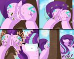  2015 anus arthropod bee bee_sting blue_eyes butt cutie_mark equine female feral friendship_is_magic hair hi_res horn insect mammal multicolored_hair my_little_pony nude pearlyiridescence pussy solo starlight_glimmer_(mlp) two_tone_hair unicorn 