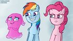  2013 angry blue_eyes crossover cute digital_media_(artwork) equine female friendship_is_magic horn horse mammal my_little_pony pac-man_(series) pac-man_and_the_ghostly_adventures pegasus pinkie_pie_(mlp) pinky_(pac-man) plain_background pony rainbow_dash_(mlp) tagme text unicorn video_games wings 