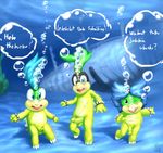  2015 air_bubble balls bubble byondrage cub dialogue english_text erection front_view group humanoid_penis iggy_koopa koopa koopaling larry_koopa looking_at_viewer ludwig_von_koopa male male/male mario_bros naughty_face nintendo nude open_mouth penis scalie signature text tusks underwater video_games water young 