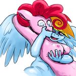  breasts friendship_is_magic from_behind hug my_little_pony pinkie_pie_(mlp) rainbow_dash_(mlp) tria_(artist) 