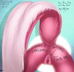  absurd_res anthro bimbette body_writing butt female fur hi_res impregnation mammal pink_fur pink_skin public public_use skunk solo through_wall tiny_toon_adventures trbox warner_brothers 