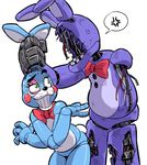  animatronic bonnie_(fnaf) bow_tie broken eye_lash five_nights_at_freddy&#039;s five_nights_at_freddy&#039;s_2 lagomorph machine mammal mechanical nitorou open_mouth rabbit robot teeth toy_bonnie_(fnaf) video_games wires 