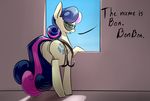  2015 bonbon_(mlp) butt earth_pony english_text equine female feral friendship_is_magic horse mammal my_little_pony pony solo text underpable 