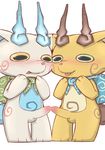  blush duo frottage incest komajiro komasan male male/male penis sex youkai_watch ケスープ 