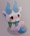  blush komasan male paws youkai_watch 裂漏 