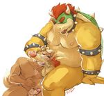  balls boulevard bowser collar cum fox_mccloud horn humanoid_penis male male/male mario_bros nintendo nipples oral penis pubes star_fox tongue video_games 