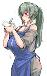  breasts cooking knife large_breasts long_hair ponytail rozen_maiden silver_hair solo suigintou tsuda_nanafushi 