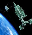  earth gundam komusai mobile_suit_gundam musai planet shoboyuski simple_background space space_craft 