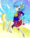  blue_eyes blue_hair dorothy_west electric_guitar enouchi_ai guitar instrument looking_at_viewer pretty_(series) pripara short_hair solo tongue tongue_out 