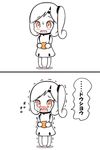  2koma comic crying crying_with_eyes_open dress horn kantai_collection mittens northeastern_ocean_hime_(roshiakouji-chan) original ponytail roshiakouji-chan shinkaisei-kan side_ponytail simple_background sleeveless sleeveless_dress tears translated trembling wavy_mouth white_background white_hair 