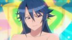  animated animated_gif blue_hair bouncing_breasts breasts censored convenient_censoring female heart heart-shaped_pupils hitsugi_sayo large_breasts long_hair nipple_censor nude one_eye_closed purple_eyes salute smile solo star star_censor symbol-shaped_pupils triage_x wink 