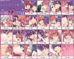  1boy 1girl gradient gradient_background kiss licking magi_the_labyrinth_of_magic mamemix purple_hair red_hair ren_kougyoku sinbad_(magi) translation_request 