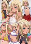  :o alessandra_susu alternate_hairstyle antlers aqua_eyes armpits arms_up bad_id bad_pixiv_id bare_shoulders bespectacled bikini blonde_hair blue_eyes blush body_blush breasts cheerleader cleavage cocoro_magical collage cover cover_page crop_top double_scoop doujin_cover earrings food glasses highres hoop_earrings ice_cream ice_cream_cone jewelry long_hair looking_at_viewer medium_breasts micro_bikini midriff navel one_eye_closed oniku_(oishii_oniku) open_clothes open_shirt ponytail shirt side-tie_bikini sideboob skirt small_breasts smile solo sweat swimsuit tan tanline tokyo_7th_sisters undressing 