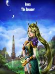  dress feather feathers flower forest gloves glowing_eyes green_eyes green_hair hair_ribbon horns long_hair open_mouth stars thigh-highs thighhighs warcraft world_of_warcraft ysera 