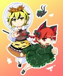  chen chen_(cat) kaenbyou_rin multiple_girls toramaru_shou touhou urushi 