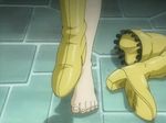  1girl animated animated_gif bare_legs barefoot bdsm between_toes boots boots_removed duo feet femdom footjob high_heel_boots high_heels kisaragi_hiyori legs penis shoes_removed soles standing toenails toes uncensored yakin_byoutou_san 